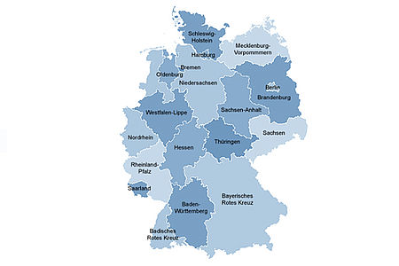 Karte Bundesrepublik mit Bundesländern