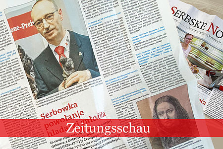 Zeitungsartikel sorbische Zeitung